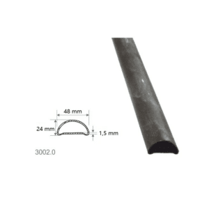 Madlovina dutá 48x24x1,5mm, vzor hladký, délka 3 anebo 6m, cena za KUS