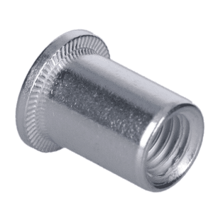 Nýtovací matice hliníková, M5-M10, plochá hlava, hladký dřík