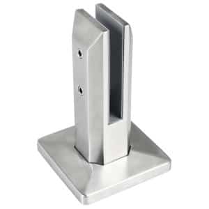 Nerezové vrchní kotvení pro skleněnou výplň max. 12,76 mm, broušená nerez K320 / AISI316