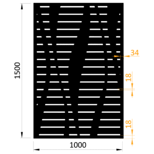 Plech, vzor 9341, 1000x1500x2,0mm, bez povrchové úpravy