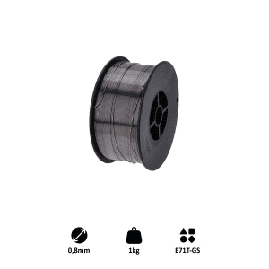 Drát svařovací FLUX - 0.8mm, 1kg, Metoda: MIG (Flux / FCAW), Průměr cívky: 100 mm, Vnitřní průměr: 17 mm
