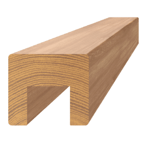 Dubový profil 45x40 mm, délka 3000 mm