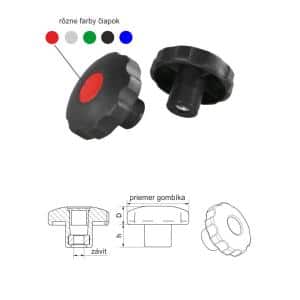 Aretačná matica, ø-64mm,M12mm,D-19mm,h-21 -Polyamid,odolná voči poveternostným vplyvom