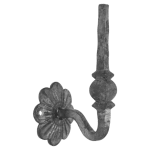 Uchycení madla kované 195x106 mm, na čtyřhran 14x14mm, odsazení 92 mm, bez povrchové úpravy