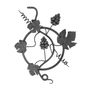 Kovářský ornament H 500 x L 350mm, 24cm ø