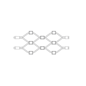 Vzorek nerezové lanové sítě, 0,4x0,4m, AISI316