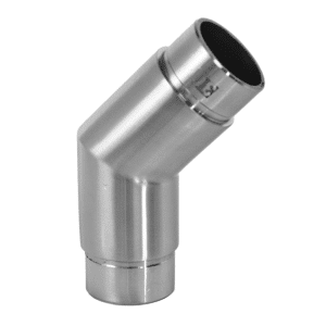 Spojka - rohová 45° na trubku ø 42,4 mm, broušená nerez K320 / AISI316