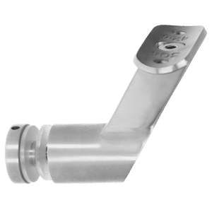 Držák madla pevný na trubku ø42,4 mm, s uchycením na sklo 6-21,52 mm, broušená nerez K320 / AISI304