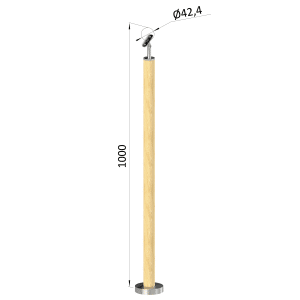 Dřevěný sloup, vrchní kotvení, bez výplně