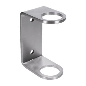 Úchyt na boční kotvení sloupu ø42,4 mm, (kotvící plotna 130x60x6 mm), broušená nerez K320 / AISI304