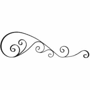 Kovářský ornament H 1260 x L 390 mm, 25 x 5 mm