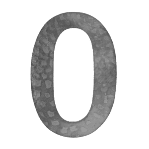 číslo domové 0, 170x90mm zdobené, bez povrchovej úpravy