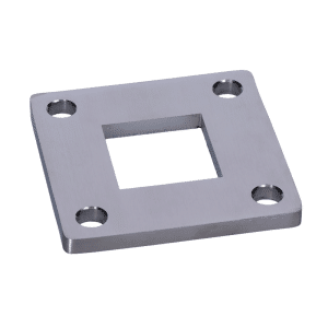 Kotevní deska (92x92mm), otvor: 40.2x40.2mm, broušená nerez K320 / AISI304