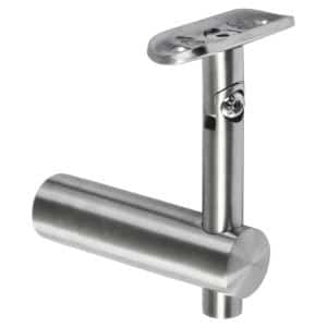 Držák madla s kloubem /ploché uchycení na jekl /madlo ø 42.4 mm, broušená nerez K320 /AISI304