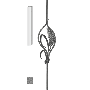 Zdobená tyč (obilí) H-950mm, 12x12mm