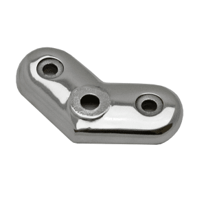 Dopojovací deska (úhel 45 °) na trubku ø42,4 mm, leštěná nerez / AISI304