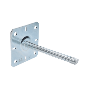 Pätka stĺpika s podstavcom 80x202mm, 3mm pozink, počet děr o průměru 12mm-4ks, počet otvorov 6/4mm-4ks