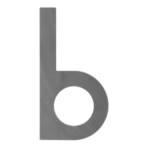 Domové písmeno b,   120x60mm   hladké, bez povrchovej úpravy