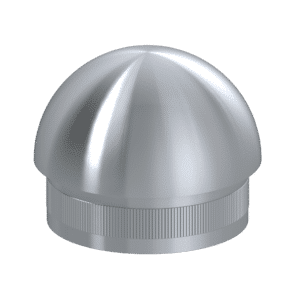 Ukončení - zátka na trubku ø 42.4mm (dutý materiál), leštěná nerez / AI