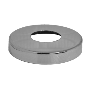 Kryt příruby (ø 105 / 18mm), otvor ø 43mm, leštěná nerez / AISI304