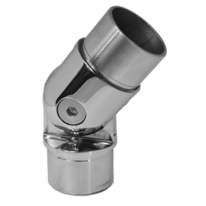 Spojka nastavitelná s kloubem na trubku ø 42.4mm, leštěná nerez / AISI304