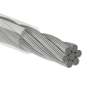 Oceľové lanko ø 2mm (7x19 dr.) /galvanicky pozinkované s PVC obalom ø0.5mm - celková hrúbka 2.5mm