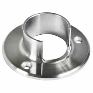 Kotvící příruba (ø42,4x1,5 mm) na madlo EB1-HM42, lepený spoj, broušená nerez K320 / AISI304