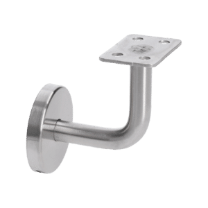 Držák madla na stenu na jekl s krytem, broušená nerezová ocel K320 /AISI304