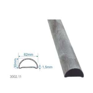 Madlová tyč dutá 62x30x1,5mm, vzor kôra, dĺžka 3000 mm, cena za KUS