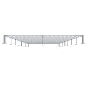 Set pre fasádnu lankovú stenu, rozmer: 1.8x10m, odsadenie od steny: 200mm, Nerez - kombinácia AISI 304 a 316. Obsahuje potrebné množstvo komponentov