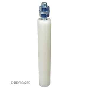 Nylonový vodící váleček ø42, H-250mm, závit M18 pro horní vedení posuvné brány