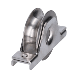 Kladka ø78 mm pro zapuštění do jeklu, pro profil C902IX20, nosnost 400 kg, nerez / AISI304