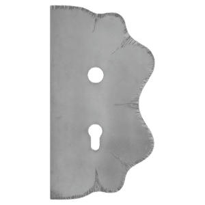 Štít 250x135x3mm s otvory, rozteč 72mm, otvor pro kliku ø 19,5mm, zdobený, pravý, pro zámek ZMH331