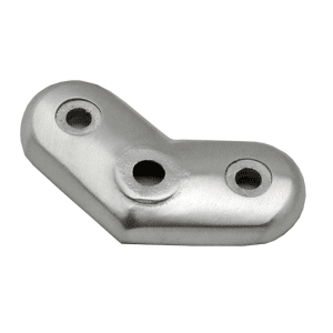 Dopojovací deska (úhel 45°) na trubku ø 42,4 mm, broušená nerez K320 / AISI316