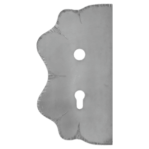 Štít 250x135x3mm s otvory, rozteč 72mm, otvor pro kliku ø 19,5mm zdobený, levý, pro zámek ZMH331