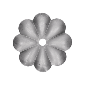 Květ ø 90 mm, tl. 3 mm, otvor ø  10 mm
