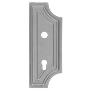 Štít 275x108x3mm s otvory, rozteč 90mm, otvor pro kliku ø 19,5mm, pravý, pro zámek ZM90/80