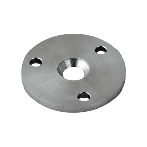 Kotevní deska (80x6 mm) na dřevěný sloup, otvor: ø 25/13 mm, broušená nerez K320 / AISI304