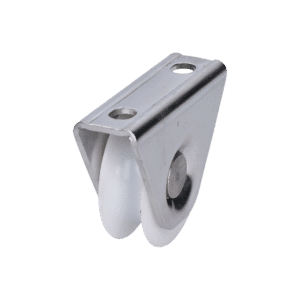 Vodící kladka ø58 mm s nylonovým kolečkem, pro montáž pod rám, pro profil C902IX16, nosnost 150kg, nerez AISI304