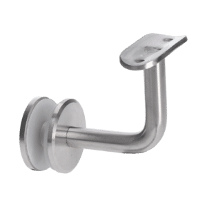 Držiak madla pevný na trubku ø 42.4mm, s uchytením na sklo 6-21,52mm, brúsená nerez K320 /AISI304