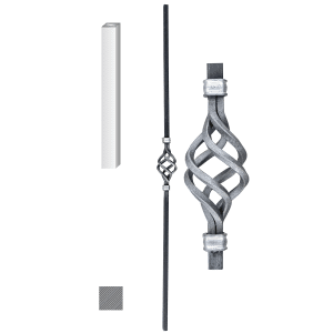 Kovaná tyč KH1, H-1000 mm, 12x12mm