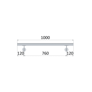 Nerez madlo AISI316 (1000mm) BRUS, ø 42.4mm