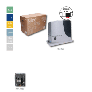 ROBUS1000 pohon pro posuvnou bránu do 1000kg, s řídící jednotkou RBA3R10, bez přijímače, mechanický koncový spínač