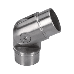 Spojka nastaviteľná s kĺbom na trubku ø 42.4 mm so skrutkou M8 na upevnenie do jaklu alebo trubky, brúsená nerez K320  /AISI304