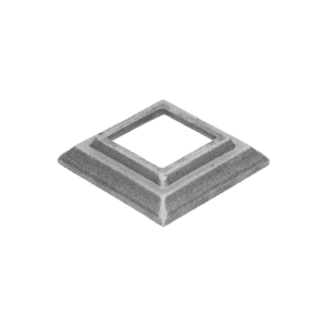 Krytka 80x80x17mm s otvorem 41x41mm, odlitek