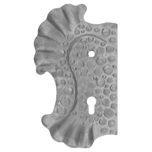 Štít 270x160x3mm s otvory, rozteč 90mm, otvor pro kliku ø 11,5mm, zdobený, levý, pro zámek ZM90/80