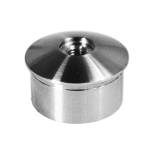 Spodek držáku madla (závit M8) na trubku ø 42,4 mm, broušená nerez K320 / AISI304