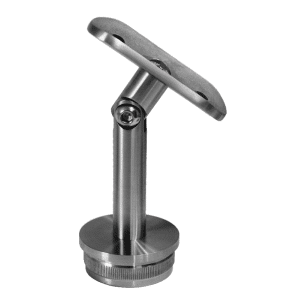 Držák madla s kloubem na trubku ø 42,4 mm (77x64 mm), broušená nerez K320 / AISI316, narážecí