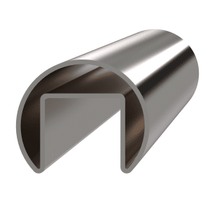Nerezové madlo (42,4x2.0mm /24x24mm), cena za 1ks (1m), pre sklo 8-17,5mm, brúsená nerez K320 /AISI304