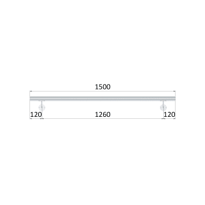 Nerez madlo AISI304 (1500mm) LESK, ø 42.4mm
